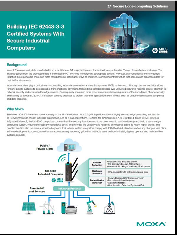 Building IEC 62443-3-3 Certified Systems With Secure Industrial Computers