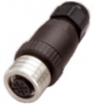 M12 5-Pole female Auxiliary Power Connector, Ultra-Lock, field attachable