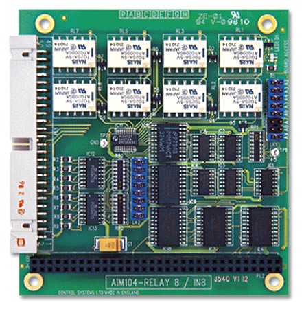 AIM104-RELAY8/IN8 PC/104 Module with 8 Changeover Relays and 8 Opto-isolated Inputs