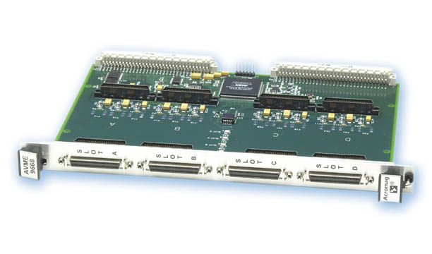 AVME9668 - 6U VMEbus passive IndustryPack Carrier with 4 IP-Sites and SCSI-2 type I/O Connectors