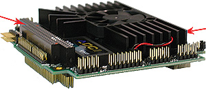 CMA157886CX1000HR-512 cpuModule with PCI to Mini Fan Heatsink installed