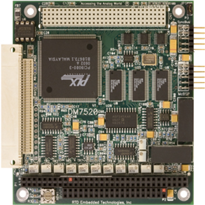 DM7520HR PC/104-Plus 12-bit Analog I/O dataModules® with Bus Mastering