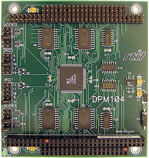 DPM104HR PC104 Dual Port Memory Module with two 16-bit PC/104 Busses