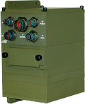 Configuration Example of a HiDAN System with custom I/O Shield, Mounting Bracket, and MIL-spec Paint
