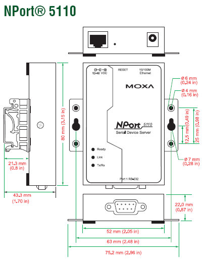 NPort 5100 Drawing