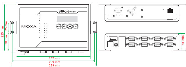 NPort® 5600-8-DT Drawing