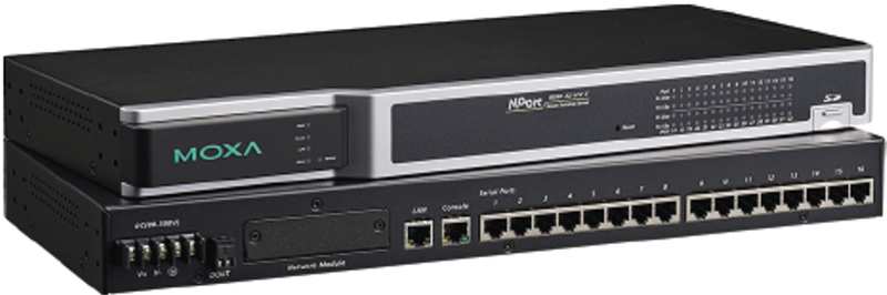 NPort 6600-T -  8, 16, and 32-port RS-232/422/485 to Ethernet secure terminal server -40...+85°C operating temperature