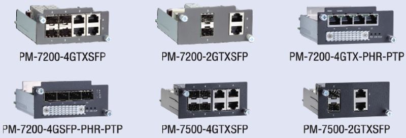 Gigabit Ethernet modules with 10/100/1000BaseT(X) or 1000BaseSFP slot combo ports