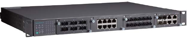 PT-7828 Series IEC 61850-3 / EN 50155 24+4G-port Layer 3 modular managed Gigabit Ethernet switch
