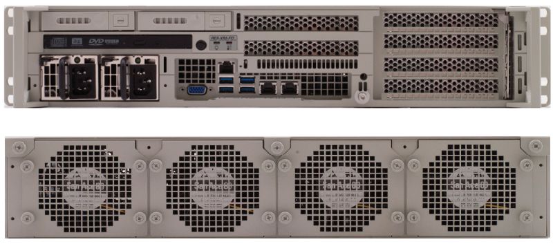 RES-XR5-2U-14Z-FIO - 2HE Rugged Front-I/O Server with single/dual Xeon E5-2600 V3, 14'' Depth