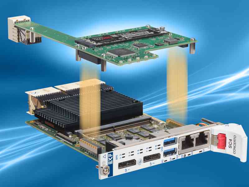 SC4-Concerto CompactPCI® Serial CPU Card with S82-P6  (exploded view)