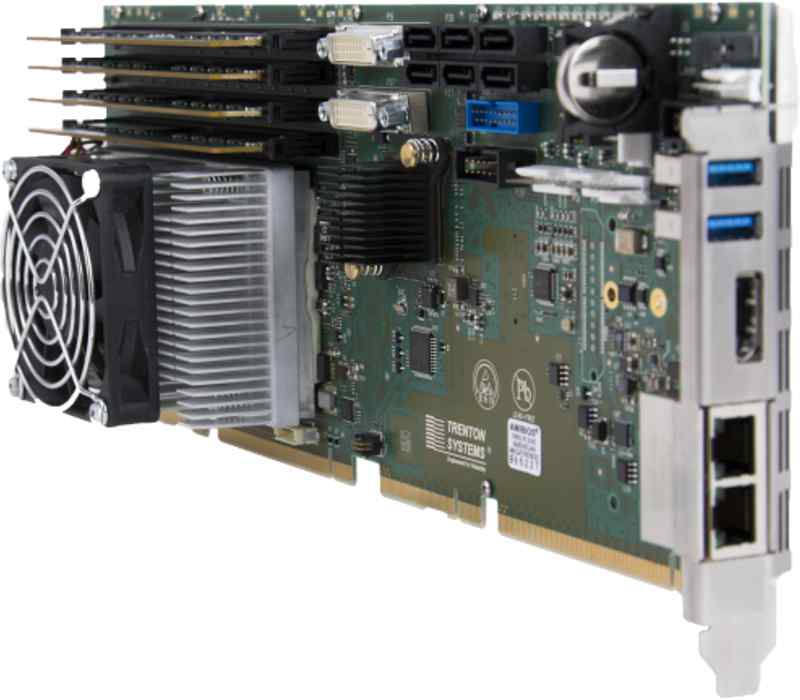 TKL8255 Single Board Computer w/ Long-life Intel processor options (Kaby Lake or Skylake), an all PCI Express Gen3 design, multiple DVI-D ports, a display port, and an on-board M.2 port for lightning fast NVMe data storage.
