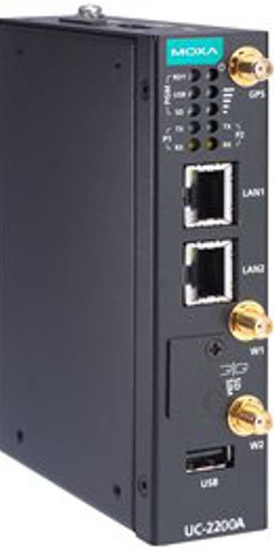 UC-2200A Series - Arm Cortex-A53 dual-Core 64-bit 1 GHz Industrial Computers with built-in LTE Cat. 4 Module, -40 to 70°C operating Temperature