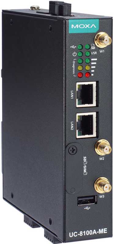 UC-8100A-ME-T Series - Arm Cortex-A8 1 GHz IIoT gateways with built-in LTE Cat. 4 , -40 to 70°C operating temperature