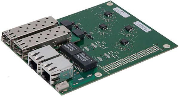 UNIGET-4 - Embedded Quad Gigabit Ethernet Controller Board with two RJ45 Ports and two SFP-Sockets