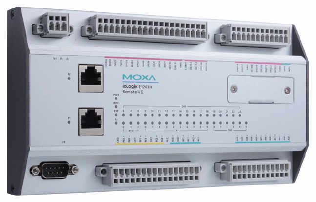 ioLogik E1263H - Rugged Ethernet I/O Module with 24 DIOs, 10 AIs, and 3 RTDs