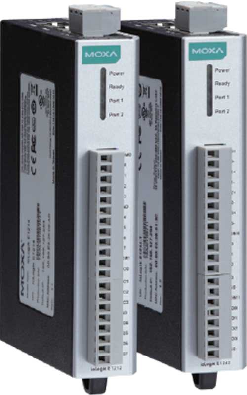ioLogik E1242 - 4 analog and 4 digital In- and 4 digital outputs remote Ethernet I/O w. 2-Port Ethernet Switch