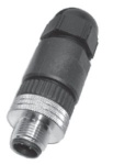 M12 5-Pole male Auxiliary Power Connector, screw, field attachable