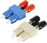 ADP-SCm-STf-S  Single-mode male SC to female ST duplex adapter, blue color
