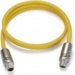 CBL-M12XMM8P-Y-100-IP67 1-meter M12-to-M12 Cat-5 UTP Ethernet cable with IP67-rated 8-pin male X-coded crimp type M12 connector