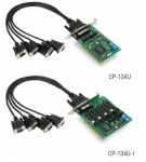 CP-134U/U-I 4-port RS-422/485 smart Universal PCI serial boards with 2 KV isolation