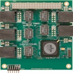 LAN18255 Five-Port GigE Switches in PCI/104 with Stackable PCI bus connector  