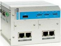 NB1810-LdWac4Ep-G - Industrie-Router mit LTE-Adv + WLAN-ac + GbE + SFP + 4x GbE-PoE + GNSS. Leistungsstarker, modularer Mobilfunk-Router mit Gigabit Ethernet- und Glasfaser-Schnittstellen zur Vernetzung von schwer zugänglichen Orten.
