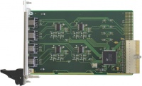 TCP463 3u CompactPCI 4 Channel Serial Interface RS232/RS422 with RJ45