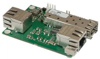 TX2FX-13 - Standalone module, two RJ45 and one SFP port, with Jumbo Frames support