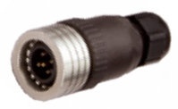 M12 5-Pole male Auxiliary Power Connector, Ultra-Lock, field attachable